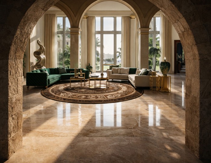 Designer round rug